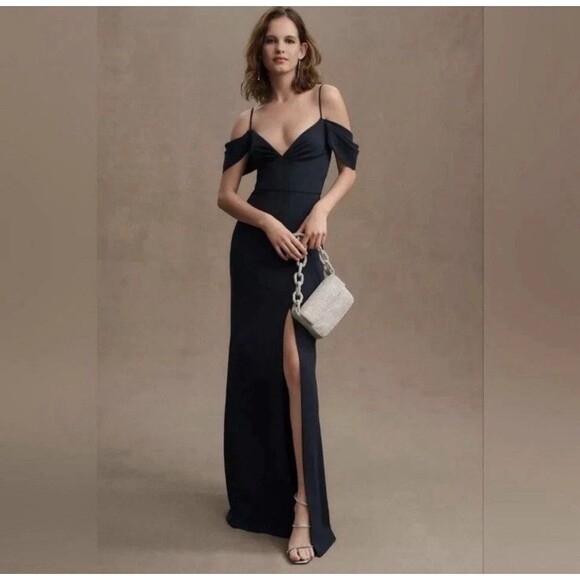 Dresses & Skirts - NWT SACHIN & BABI BRITTANY COLD SHOULDER GOWN SIZE 22W NAVY BLUE $425